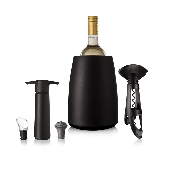 Vacuvin Elegant Plus wijnset - Zwart, 5-delig - Vacuvin