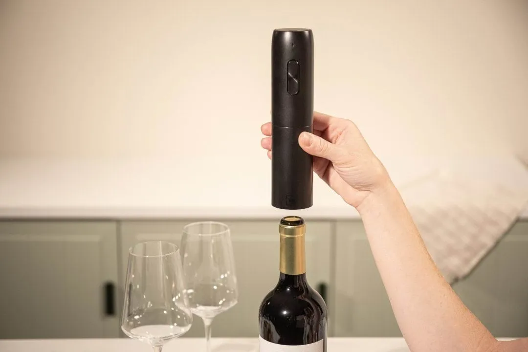 Vacuvin elektrische wijnopener, Zwart Vacuvin