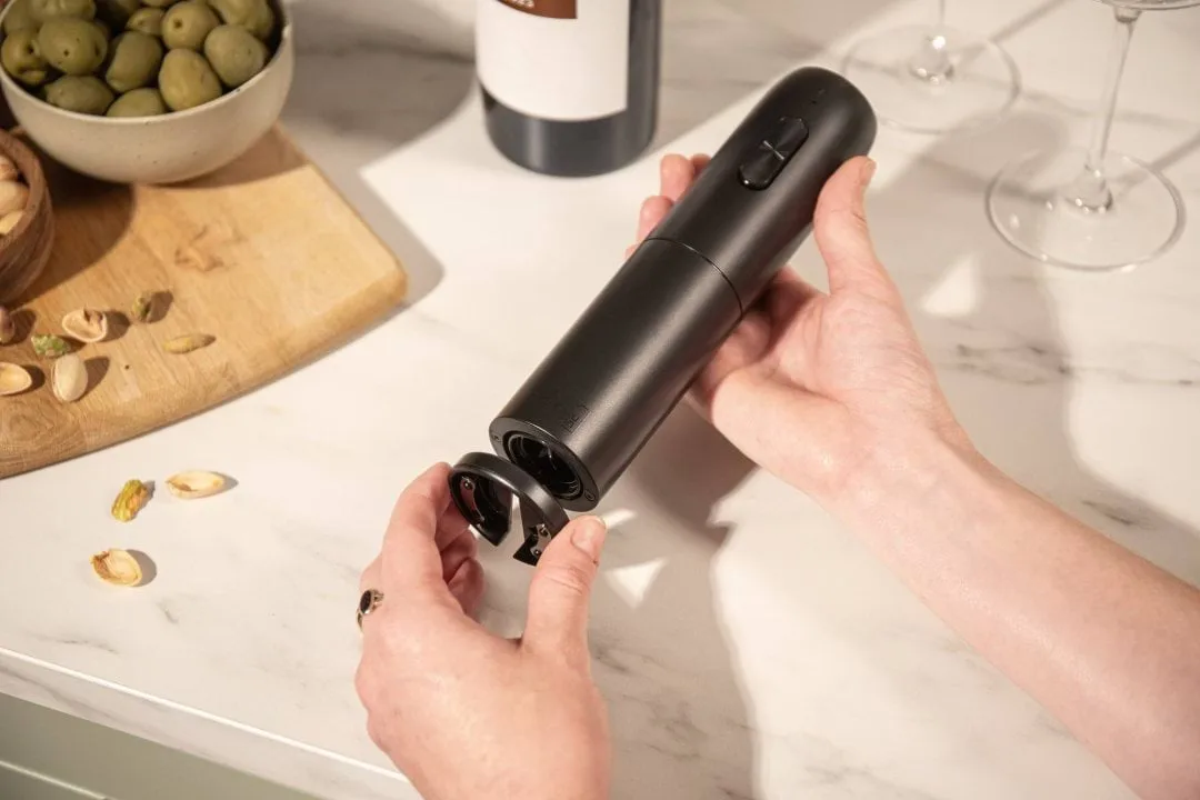 Vacuvin elektrische wijnopener, Zwart Vacuvin
