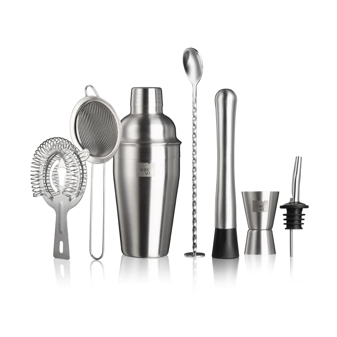 Vacuvin Lovers Bar In A Box cocktailset, Roestvrij staal, 7-delig Vacuvin