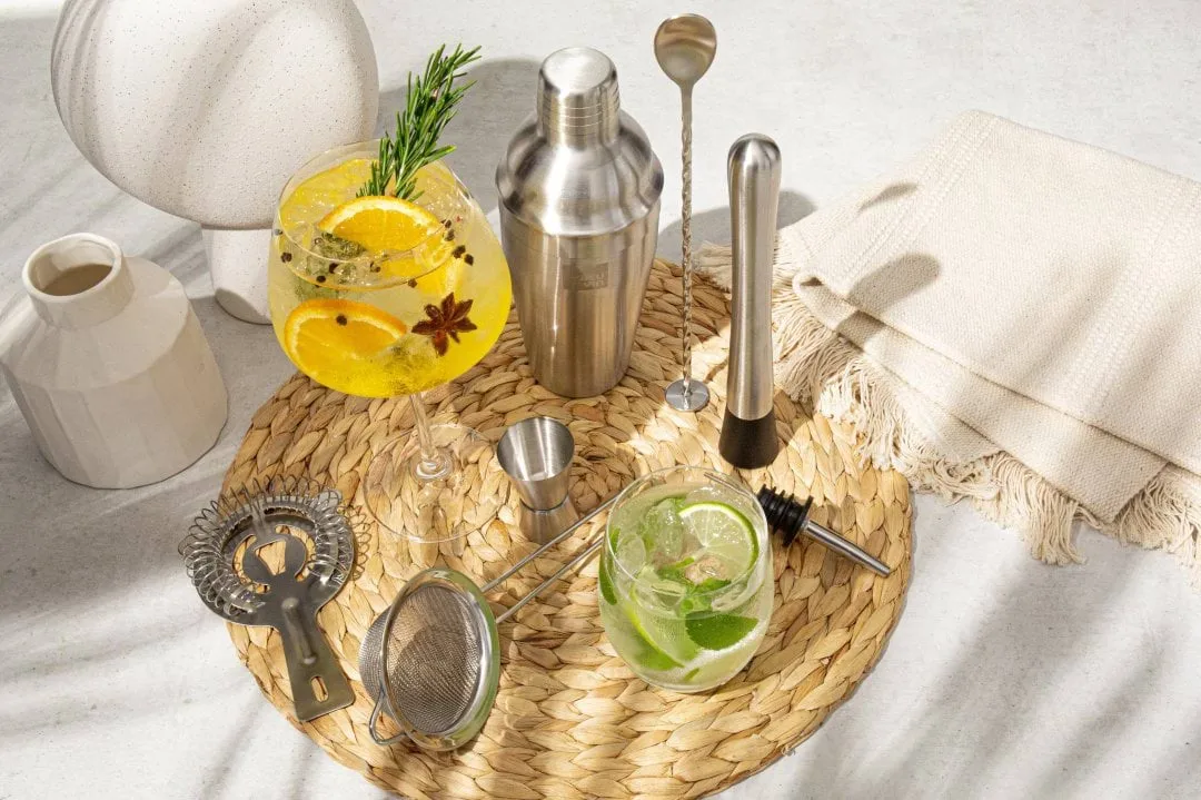 Vacuvin Lovers Bar In A Box cocktailset, Roestvrij staal, 7-delig Vacuvin