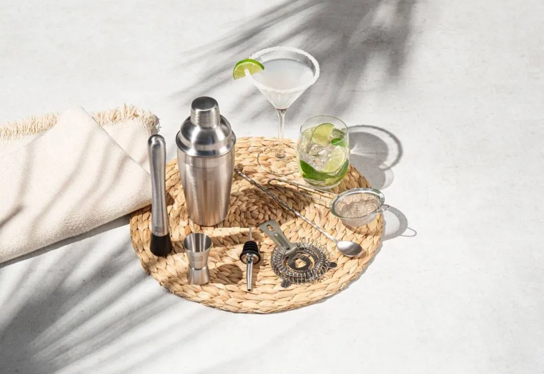 Vacuvin Lovers Bar In A Box cocktailset, Roestvrij staal, 7-delig Vacuvin