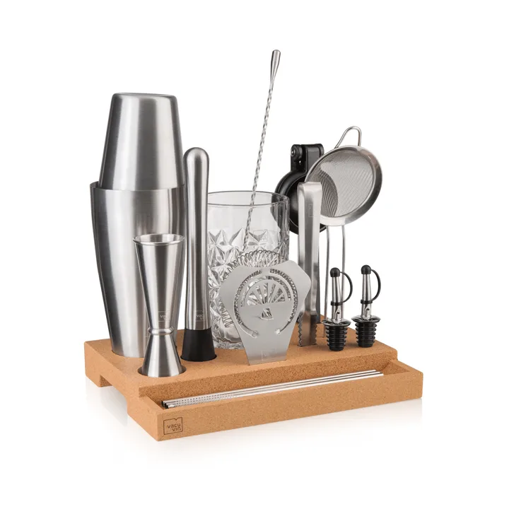 Vacuvin Master Bar In A Box cocktailset - Roestvrij staal, 16-delig - Vacuvin