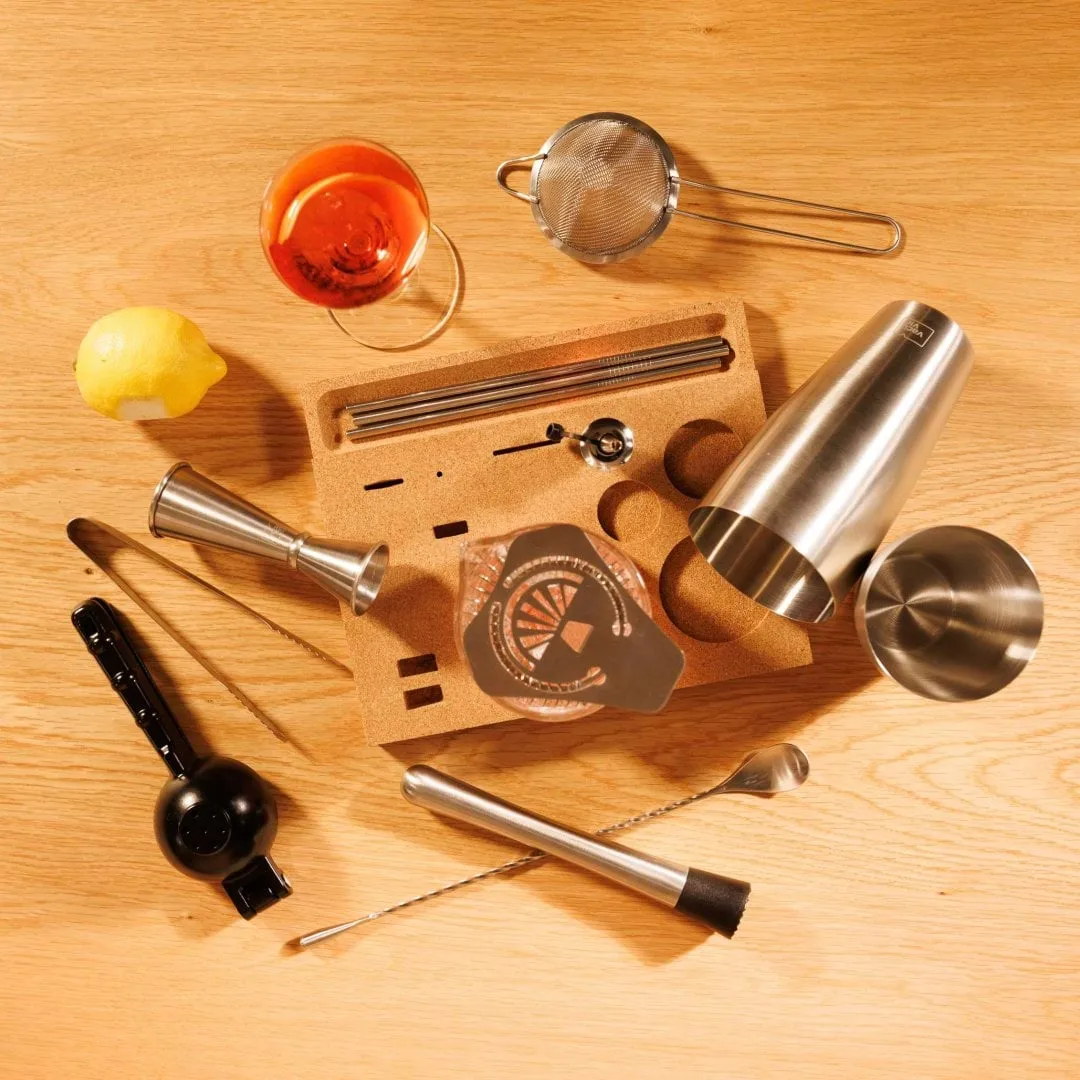 Vacuvin Mixologist Bar In A Box cocktailset, Roestvrij staal, 14-delig Vacuvin