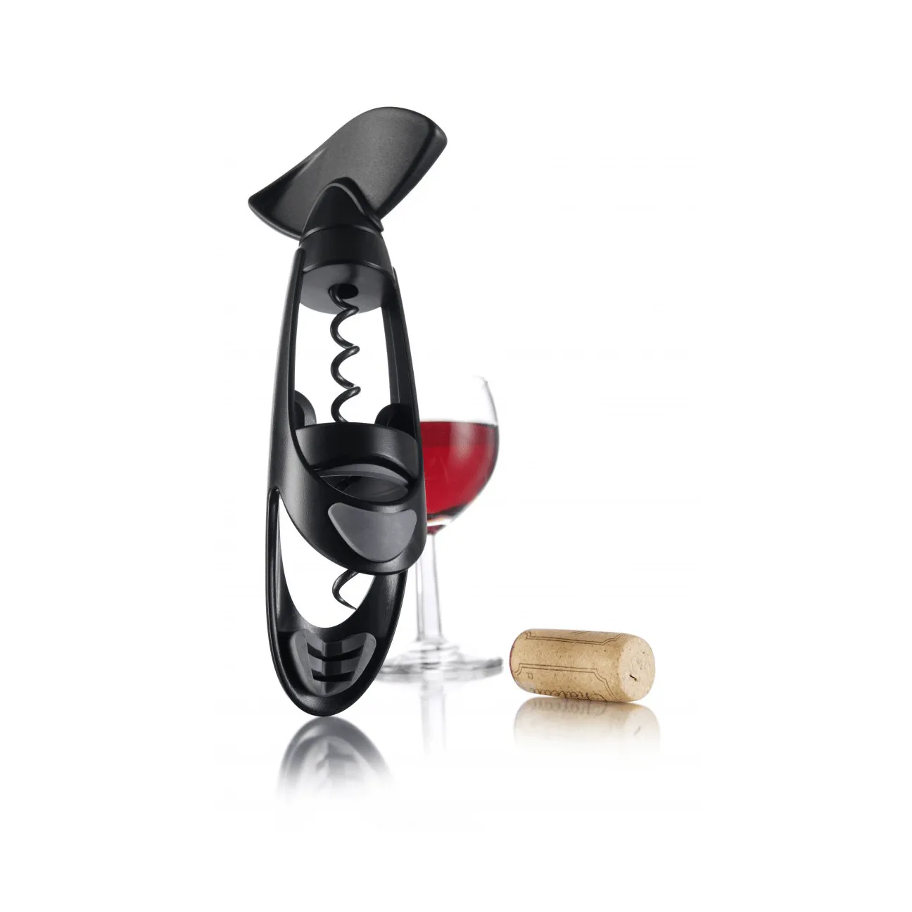 Vacuvin Twister draaikorkschroef, Zwart Vacuvin