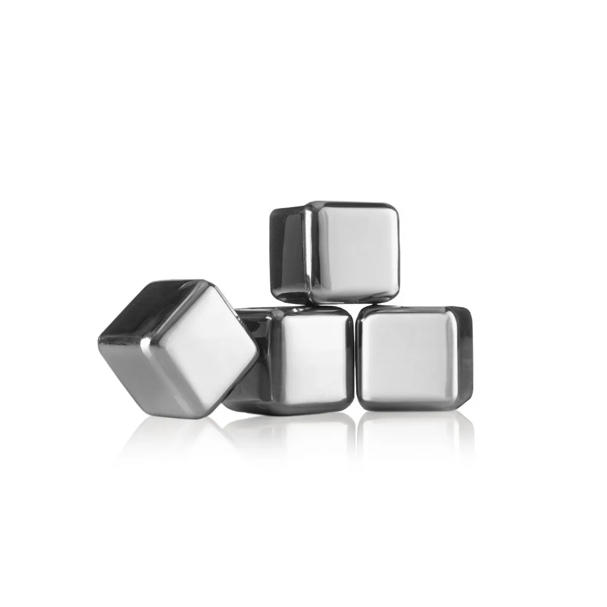 Vacuvin whiskeystenen, Roestvrij staal, 4-pack Vacuvin