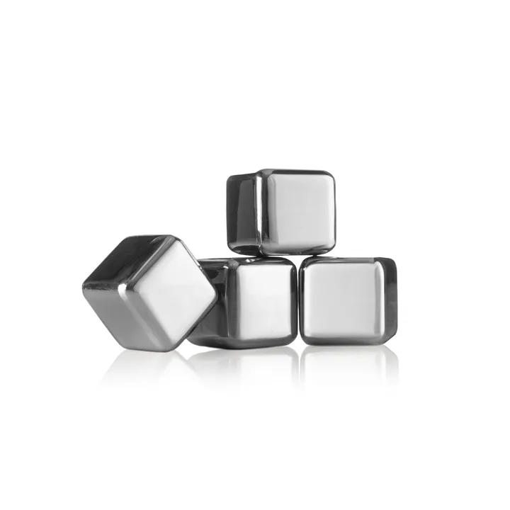 Vacuvin whiskeystenen - Roestvrij staal, 4-pack - Vacuvin