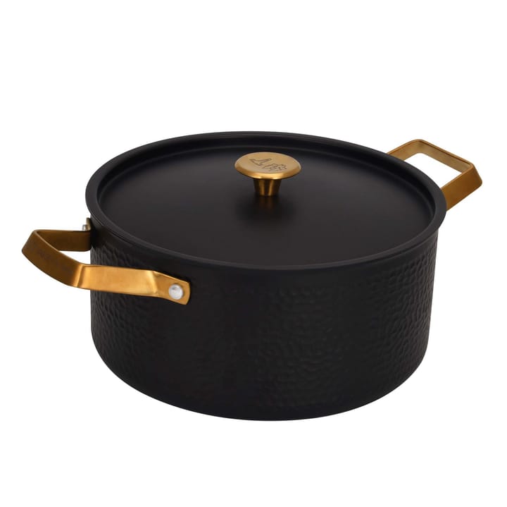 Arvet gehamerde zwarte braadpan met deksel, Mio, 4 L Vargen & Thor
