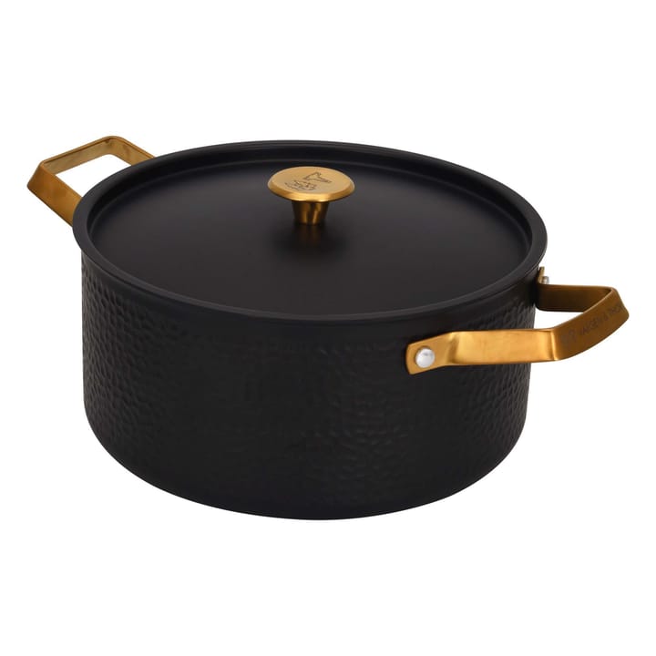 Arvet gehamerde zwarte braadpan met deksel, Mio, 4 L Vargen & Thor