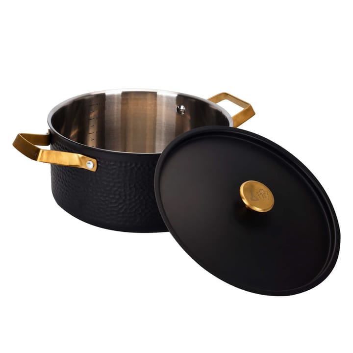 Arvet gehamerde zwarte braadpan met deksel, Mio, 4 L Vargen & Thor
