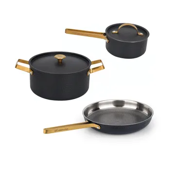 Arvet Viggo Mio kookset - Matzwart-messing, 5-delig - Vargen & Thor