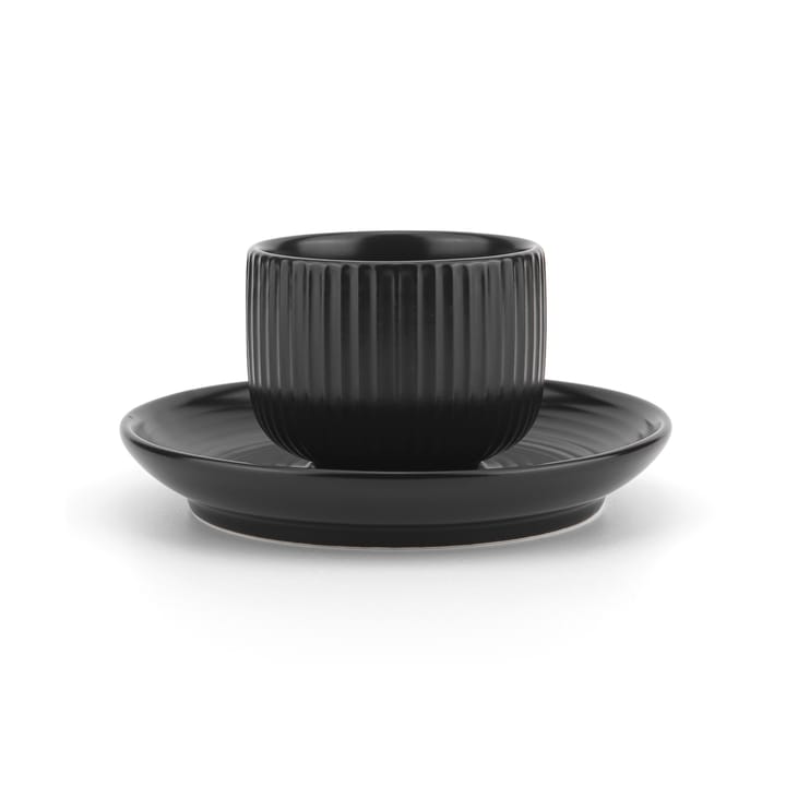 Duga espressokopje met schotel 4-pack, Wit, zandgrijs, antraciet, zwart Vargen & Thor