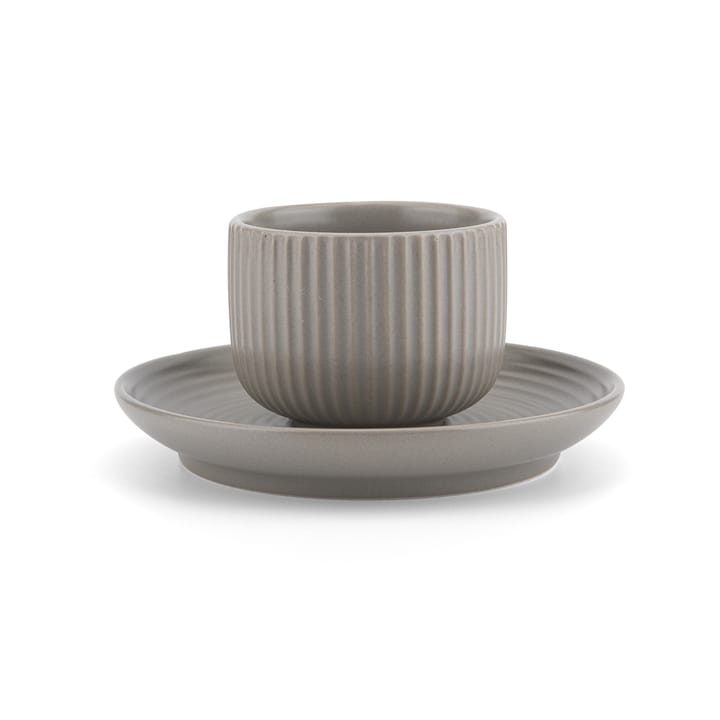 Duga espressokopje met schotel 4-pack, Wit, zandgrijs, antraciet, zwart Vargen & Thor