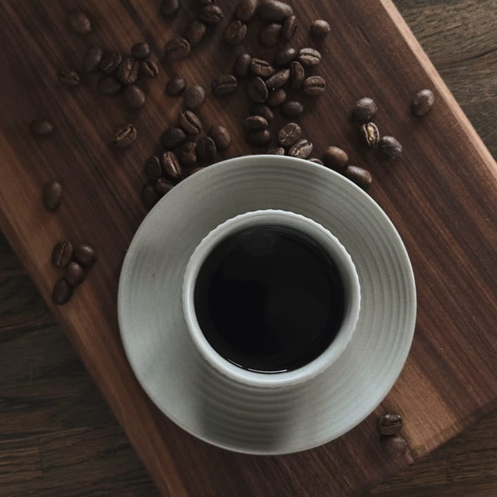 Duga espressokopje met schotel 4-pack, Wit, zandgrijs, antraciet, zwart Vargen & Thor