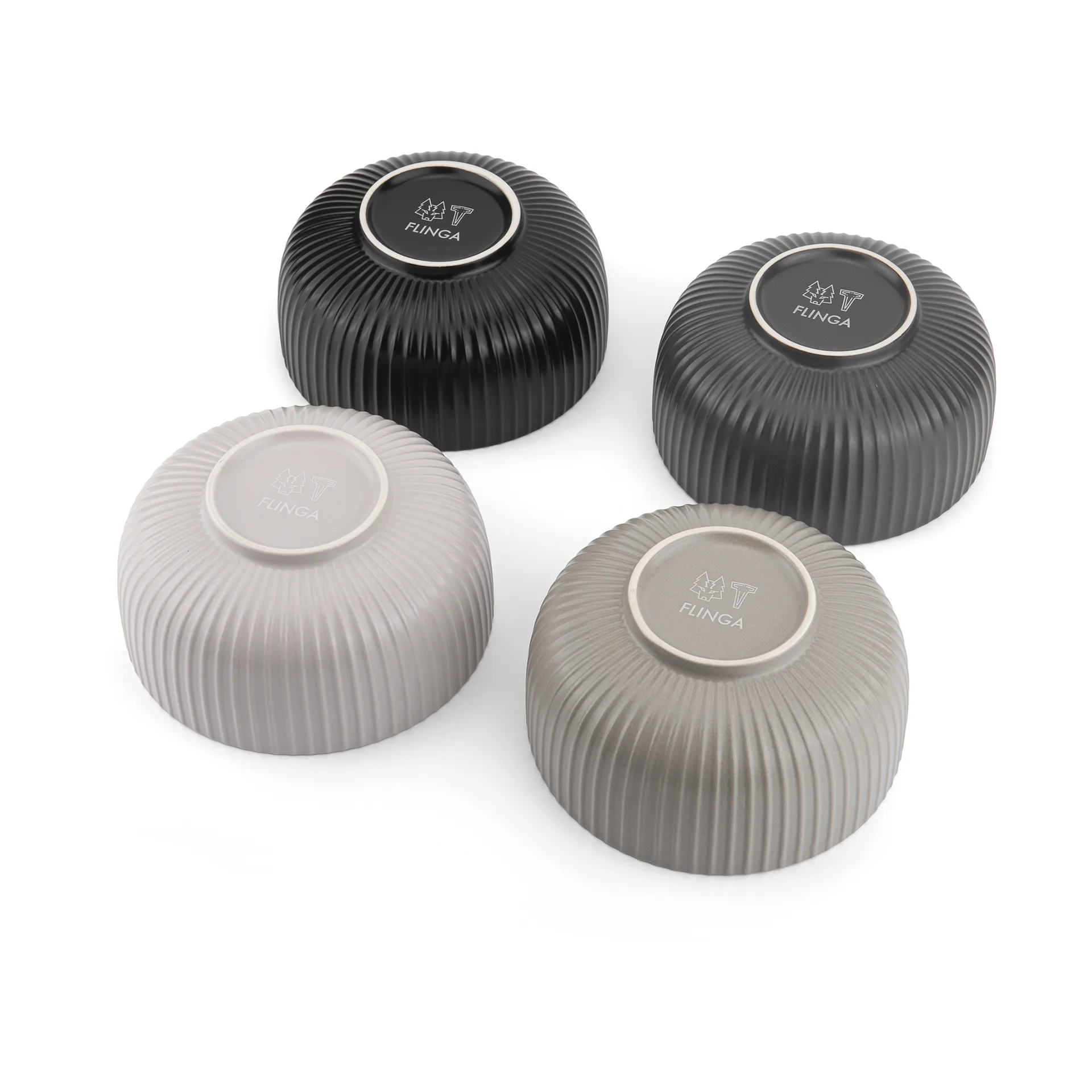 Duga flinga kom 70 cl 4-pack, Wit, zandgrijs, antraciet, zwart Vargen & Thor
