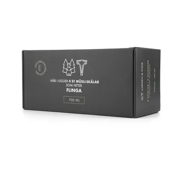 Duga flinga kom 70 cl 4-pack - Wit, zandgrijs, antraciet, zwart - Vargen & Thor