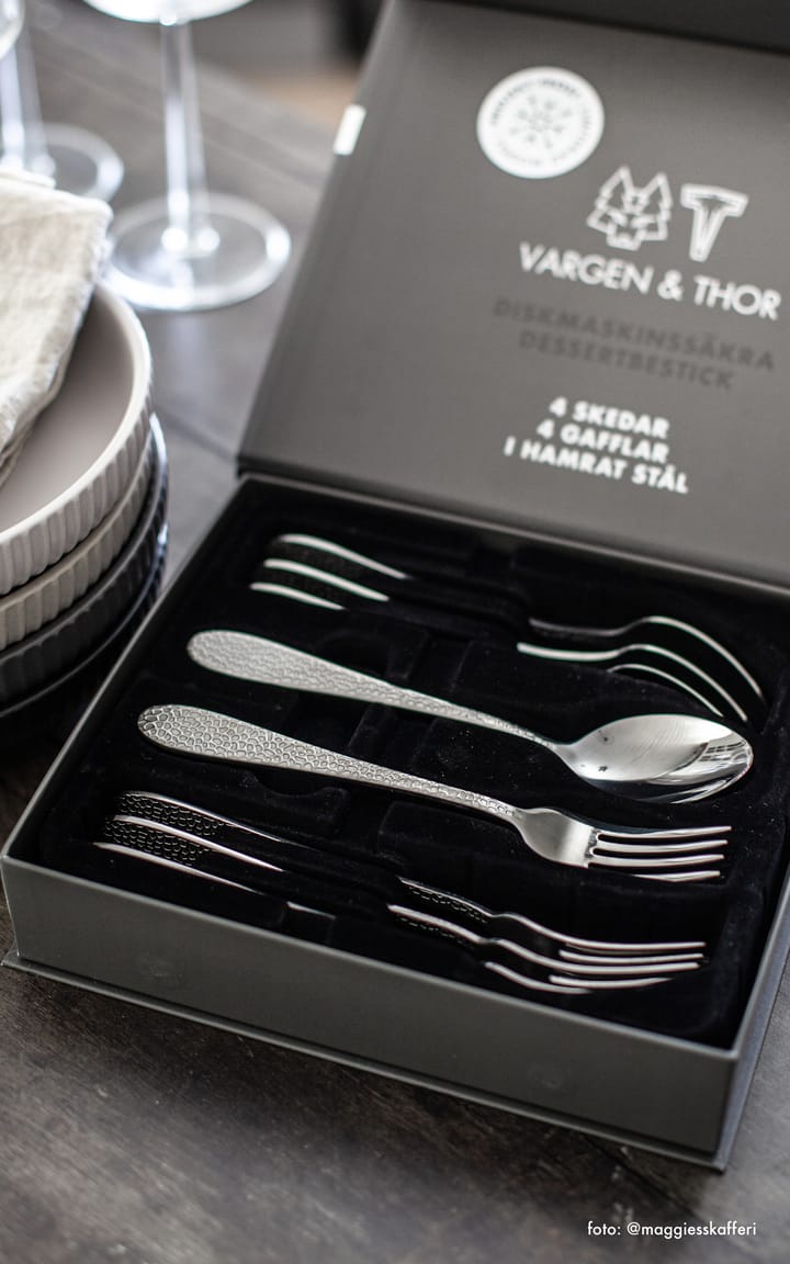 Frost dessert/voorgerechtbestek 8-delig, Onyx Vargen & Thor