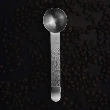 Frost koffiemaatlepel met klem - Zilver, 20 ml - Vargen & Thor