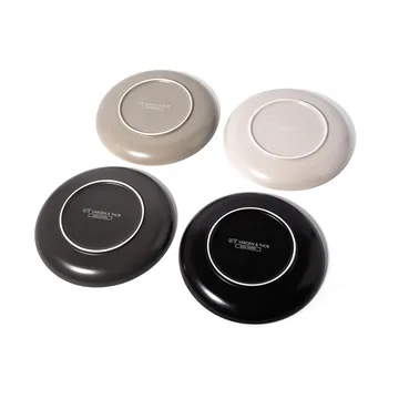 Gastro bord Ø25 cm 4-pack - Wit, zandgrijs, antraciet, zwart - Vargen & Thor