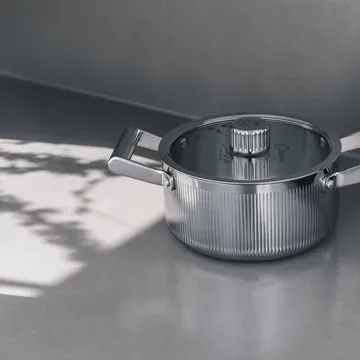 Glima braadpan - Roestvrij staal, glazen deksel, 2 l - Vargen & Thor