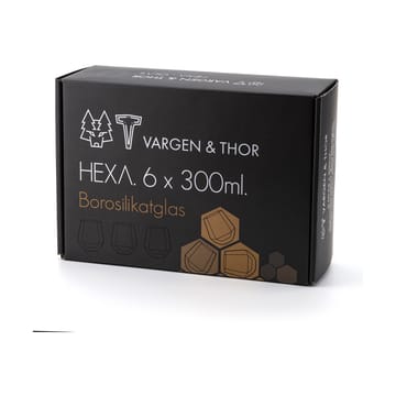 Hexa glas 30 cl 6-pack - Transparant - Vargen & Thor