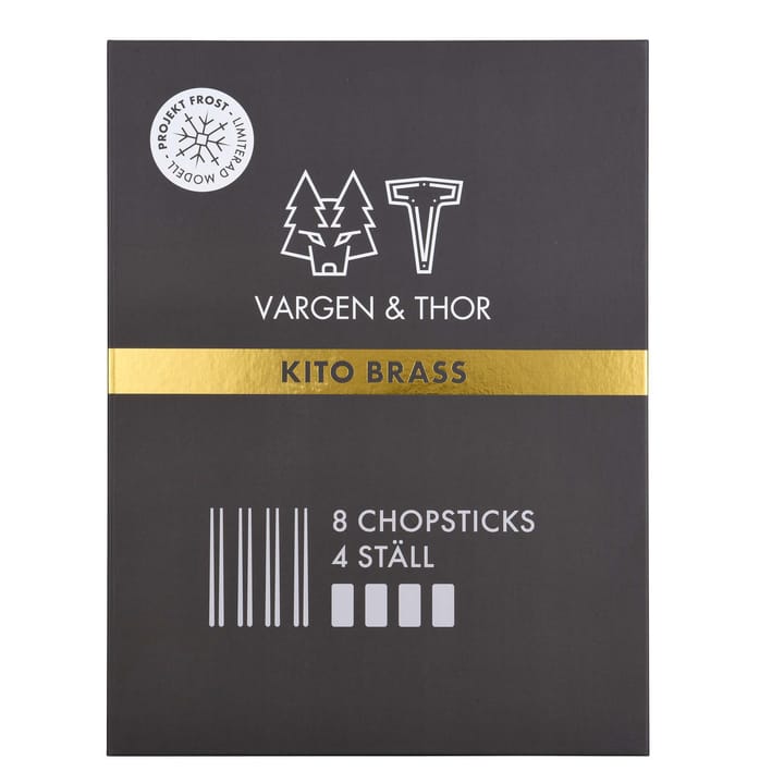 Kito Chopsticks eetstokjes 4-pack - Messing - Vargen & Thor