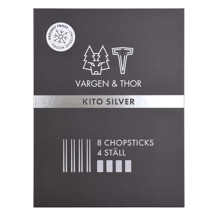 Kito Chopsticks eetstokjes 4-pack - Zilver - Vargen & Thor