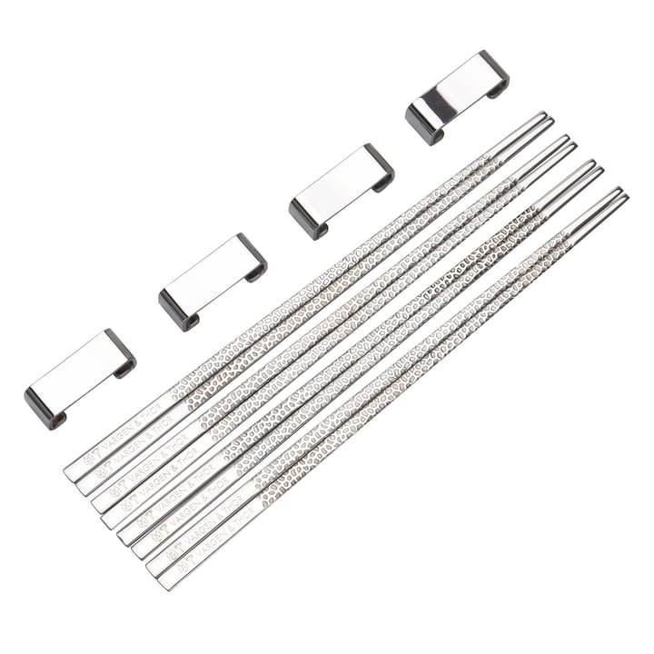 Kito Chopsticks eetstokjes 4-pack - Zilver - Vargen & Thor