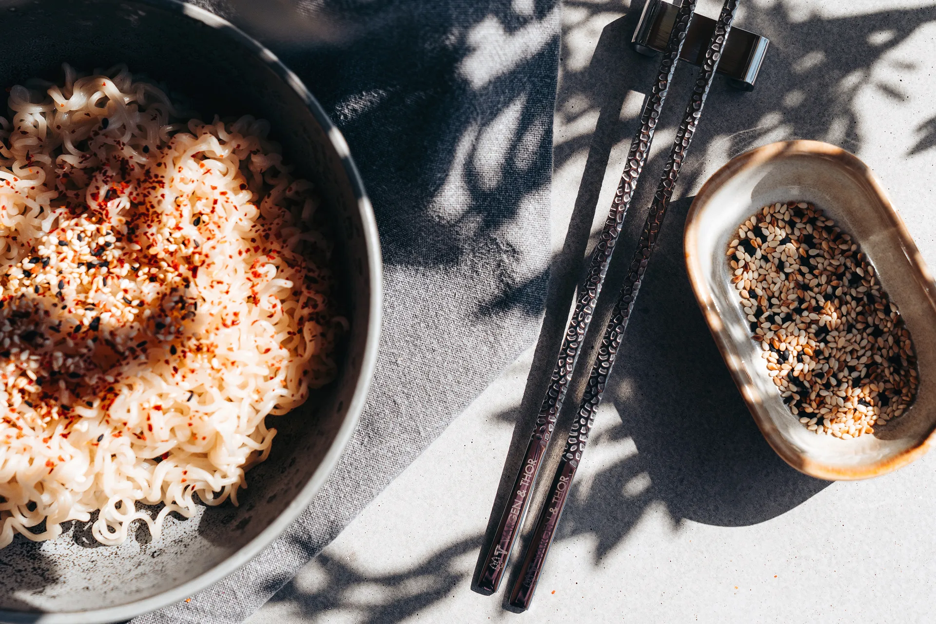 Kito Chopsticks eetstokjes 4-pack, Zilver Vargen & Thor