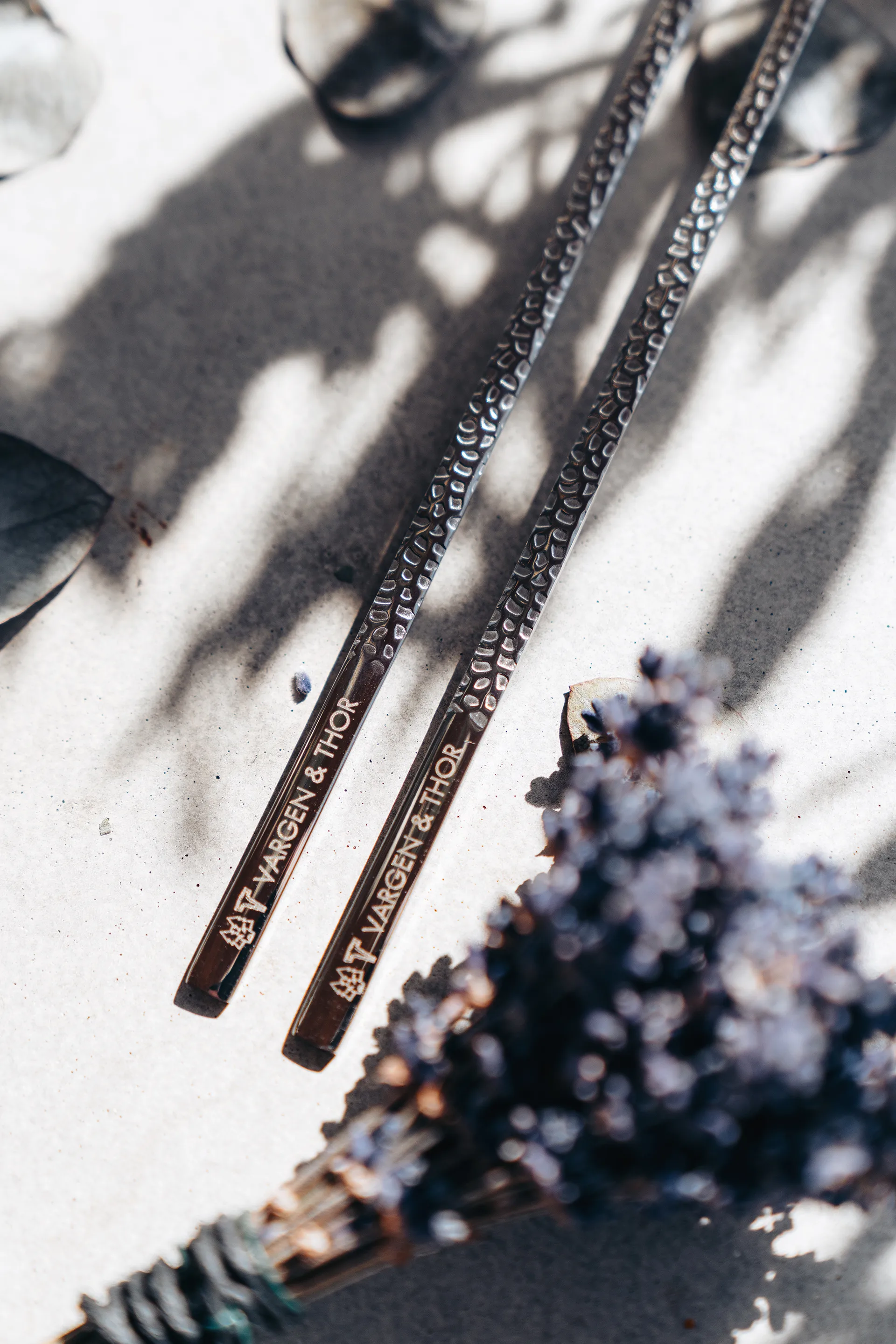 Kito Chopsticks eetstokjes 4-pack, Zilver Vargen & Thor