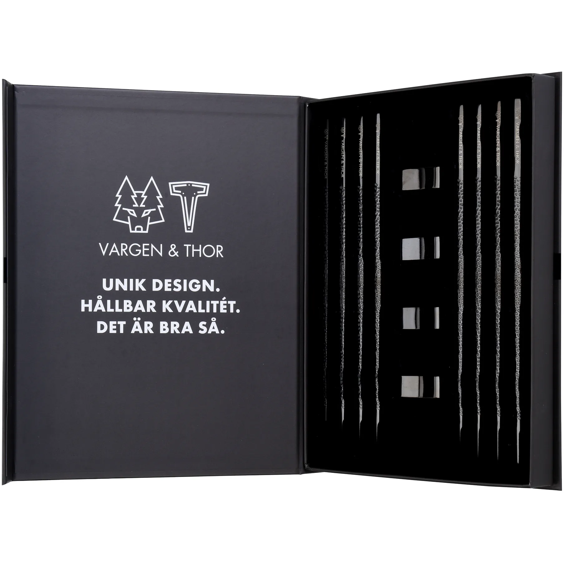 Kito Chopsticks eetstokjes 4-pack, Zwart Vargen & Thor