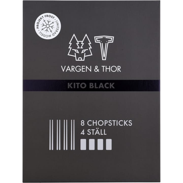 Kito Chopsticks eetstokjes 4-pack - Zwart - Vargen & Thor