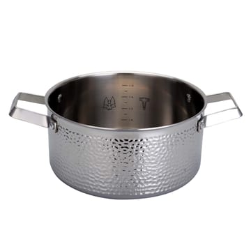 Kroma gehamerde verschroomde braadpan met deksel - Pixel, 4 L - Vargen & Thor