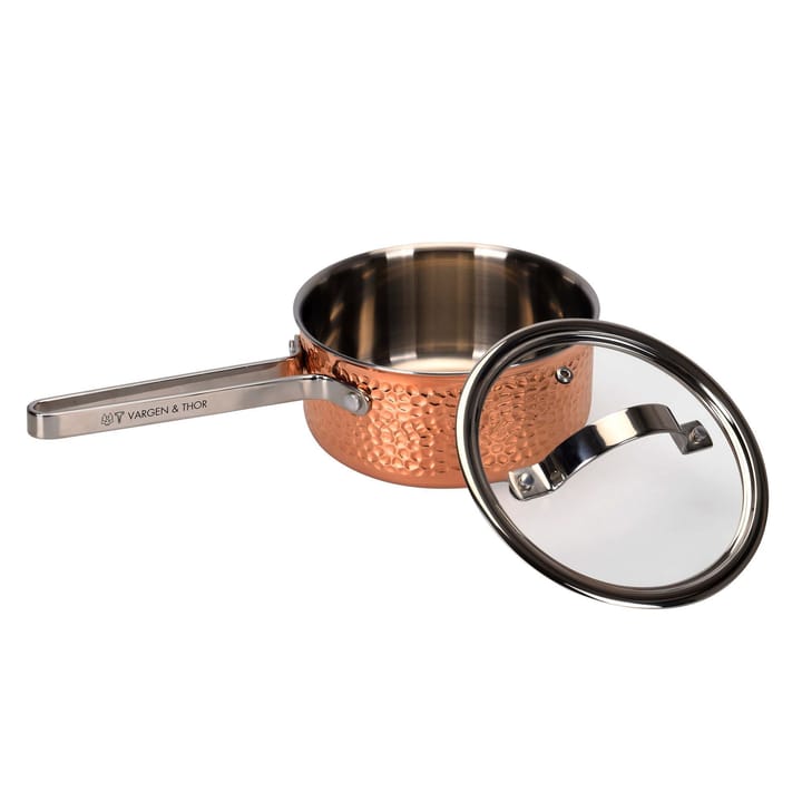 Mjölner gehamerde koperen steelpan met deksel, Vera, 1,6 L Vargen & Thor