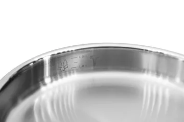 Model M1 gehamerde braadpan Ø28 cm - Chroom met deksel - Vargen & Thor