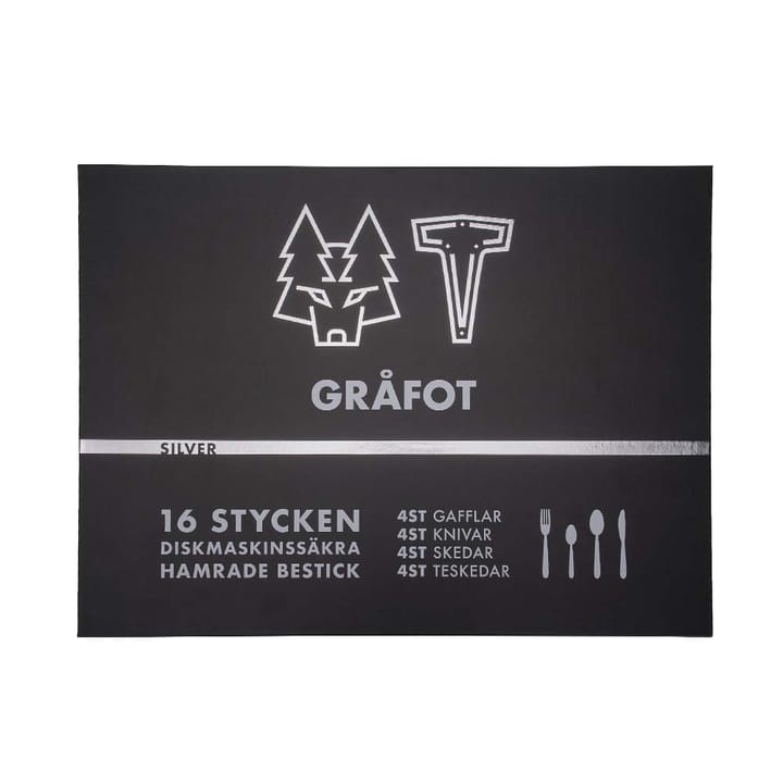 Vargen & Thor bestekset 16-delig, Gråfot, zilver Vargen & Thor