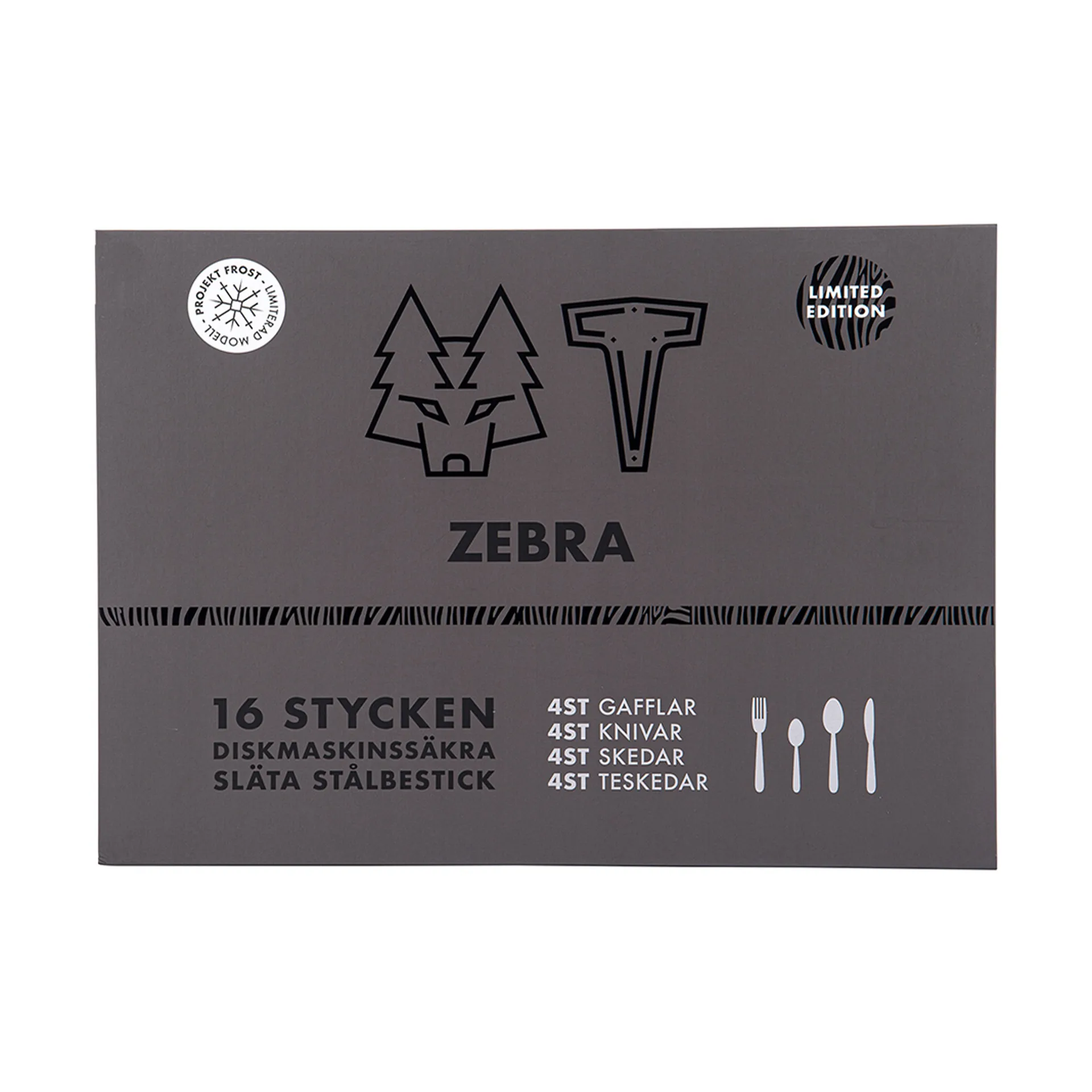 Zebra bestekset, 16-delig Vargen & Thor
