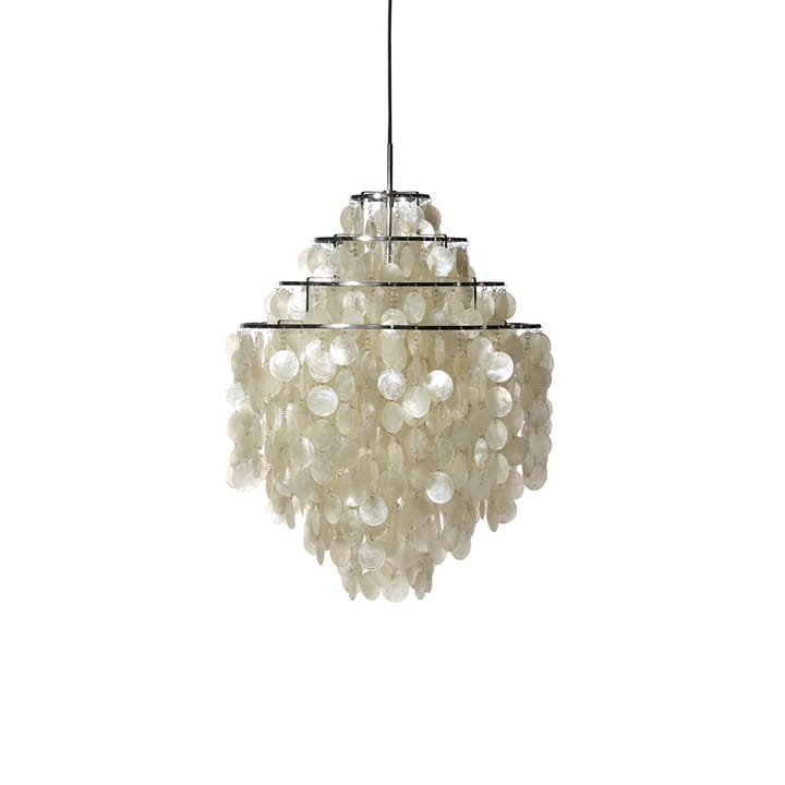 Fun 0 DM hanglamp, parelmoer, chroom Verpan