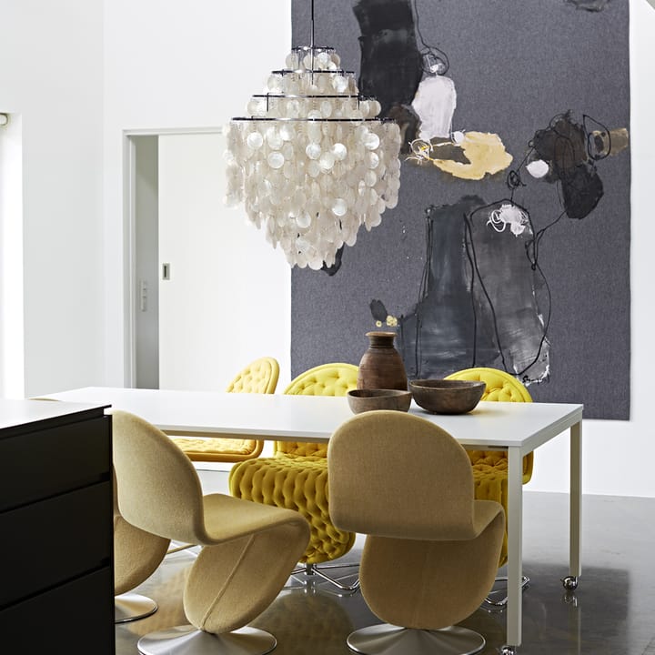 Fun 0 DM hanglamp, parelmoer, chroom Verpan