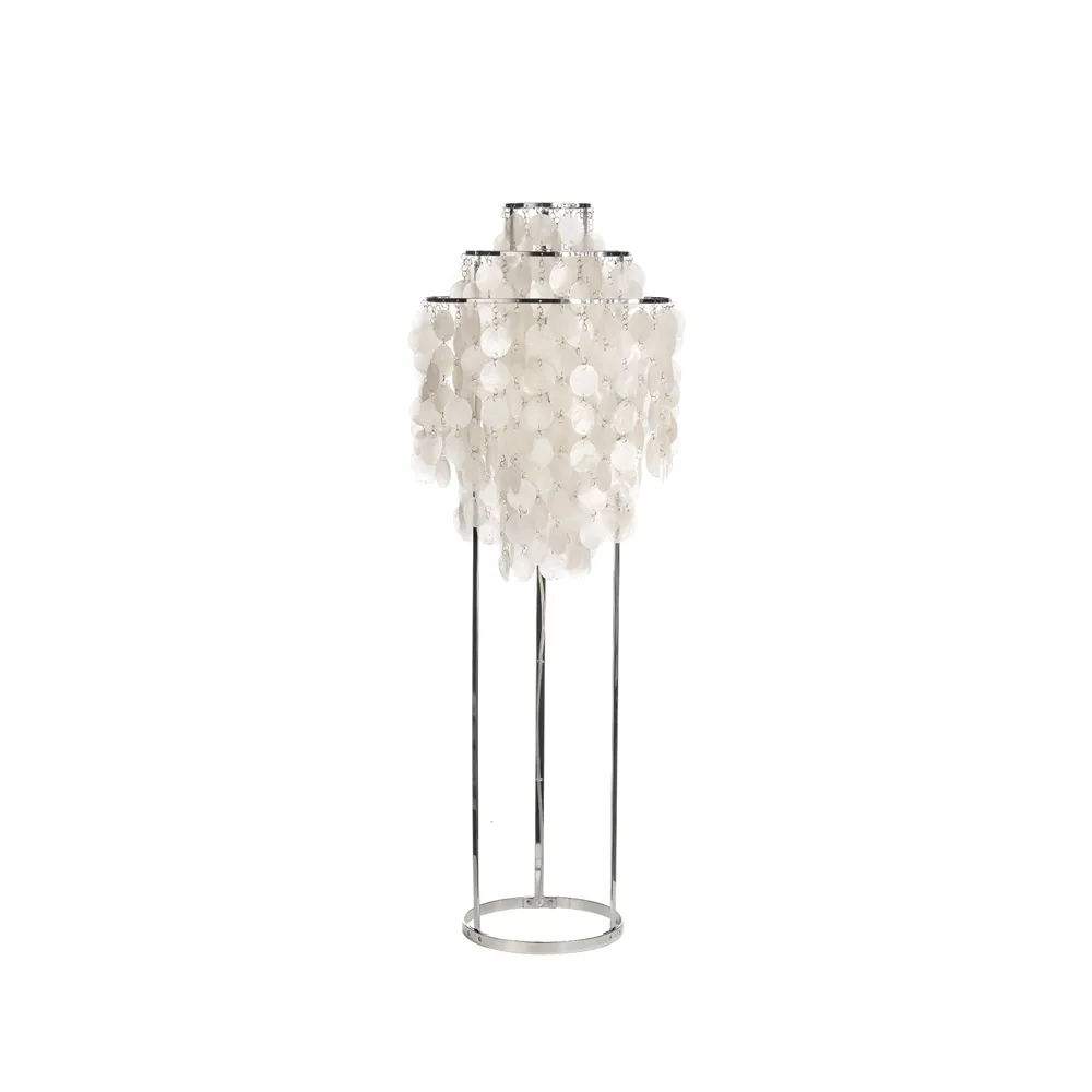 Fun 1 STM vloerlamp, parelmoer, chroom Verpan