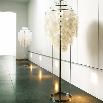 Fun 1 STM vloerlamp - parelmoer, chroom - Verpan
