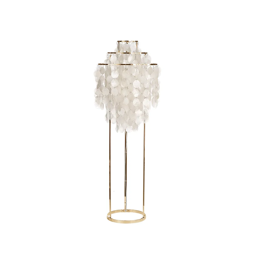 Fun 1 STM vloerlamp, parelmoer, messing Verpan