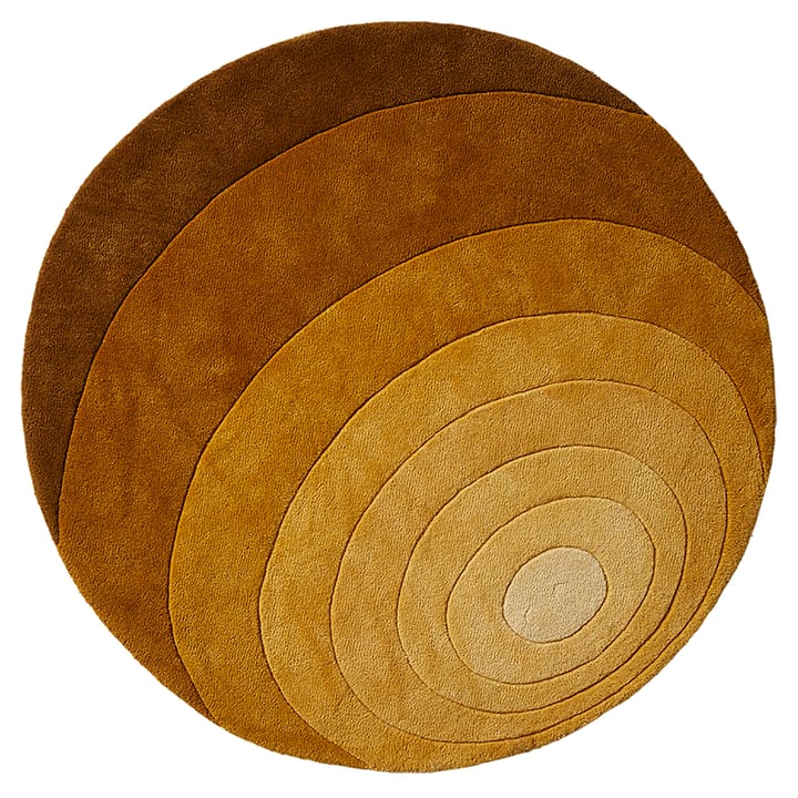 Luna vloerkleed Ø120 cm - Dark yellow - Verpan