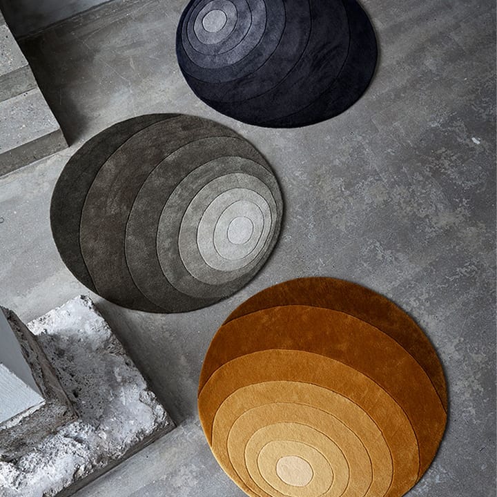 Luna Vloerkleed rond, dark sand, 120 cm Verpan