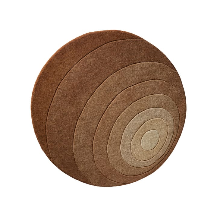 Luna Vloerkleed rond - dark sand, 120 cm - Verpan