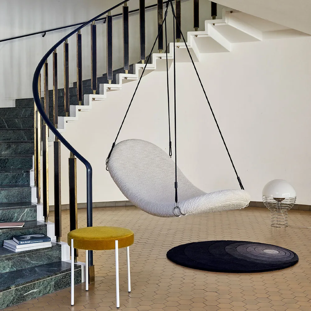 Luna Vloerkleed rond, rose, 120 cm Verpan