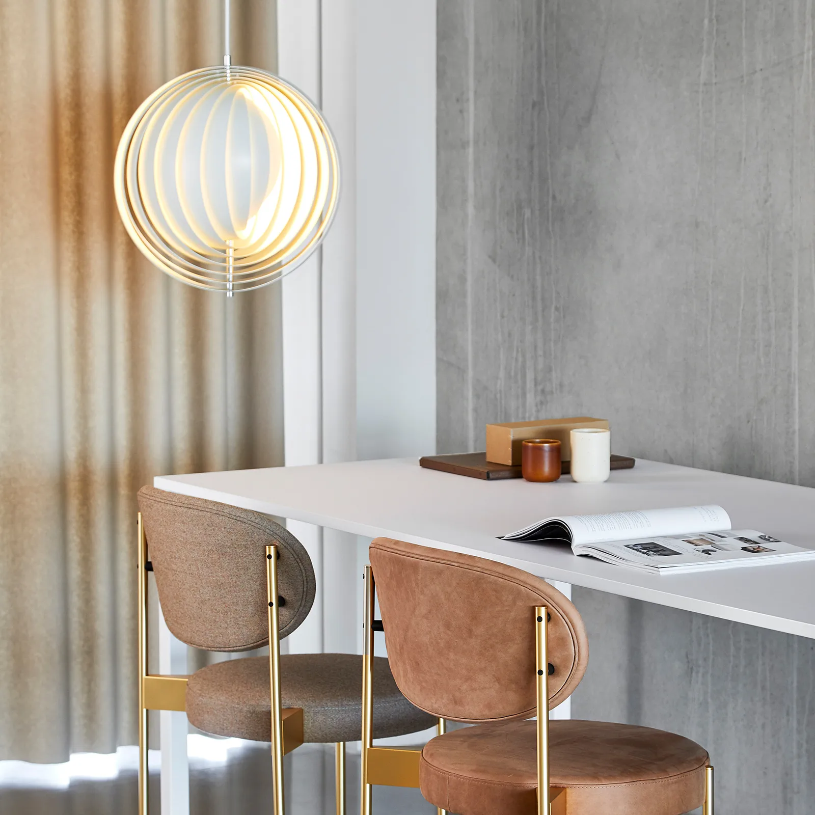 Moon plafondlamp Ø44,5 cm, Wit Verpan