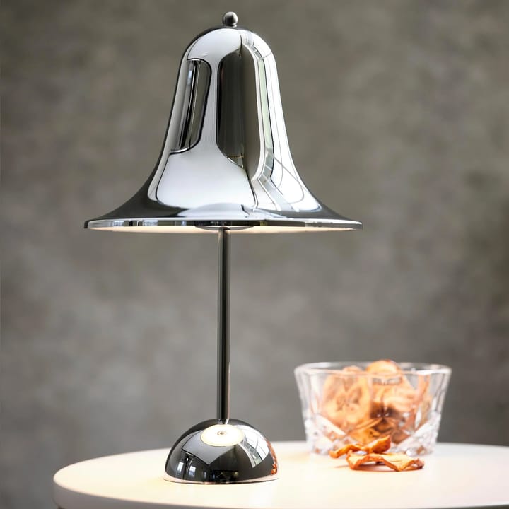 Pantop portable tafellamp 30 cm, Shiny chrome Verpan