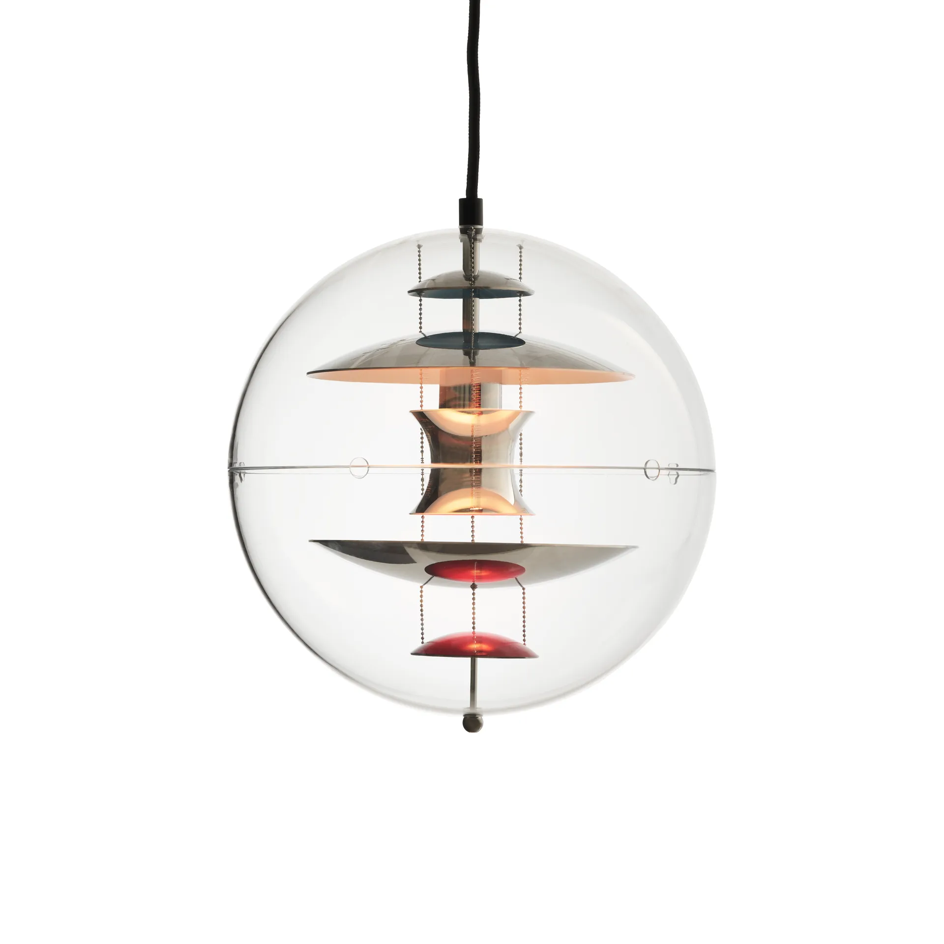 VP Globe plafondlamp Ø28cm, Chrome-red-blue Verpan