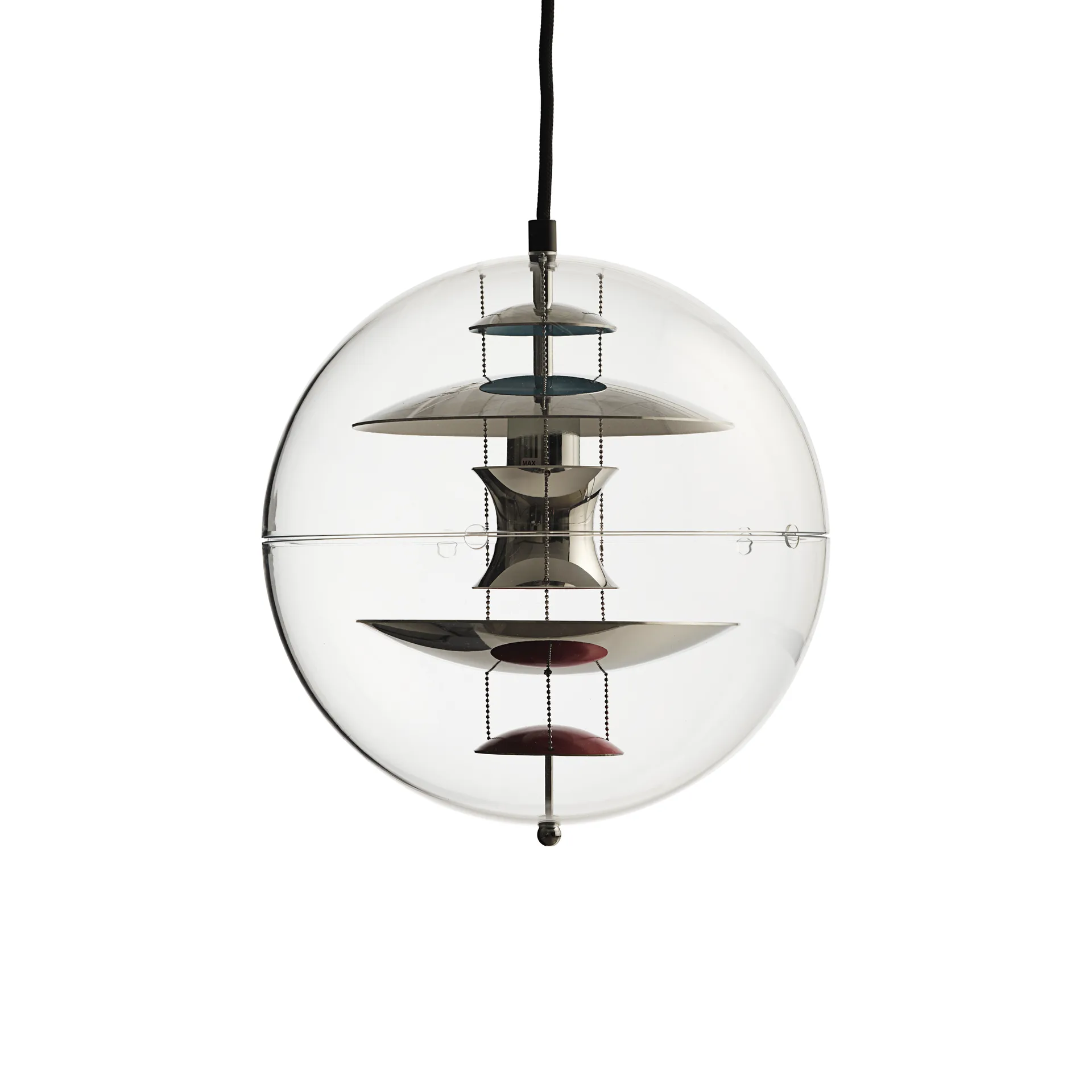 VP Globe plafondlamp Ø28cm, Chrome-red-blue Verpan